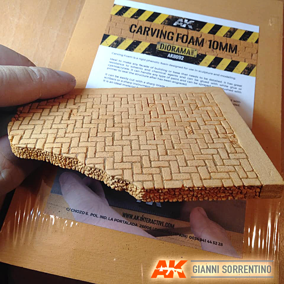 AK Interactive - Carving Foam 10mm A5 Size (228 x 152mm) - Loaded Dice