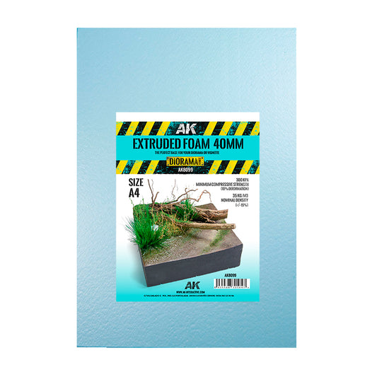 AK Interactive Extruded Foam 40mm A4 Size modelling construction material