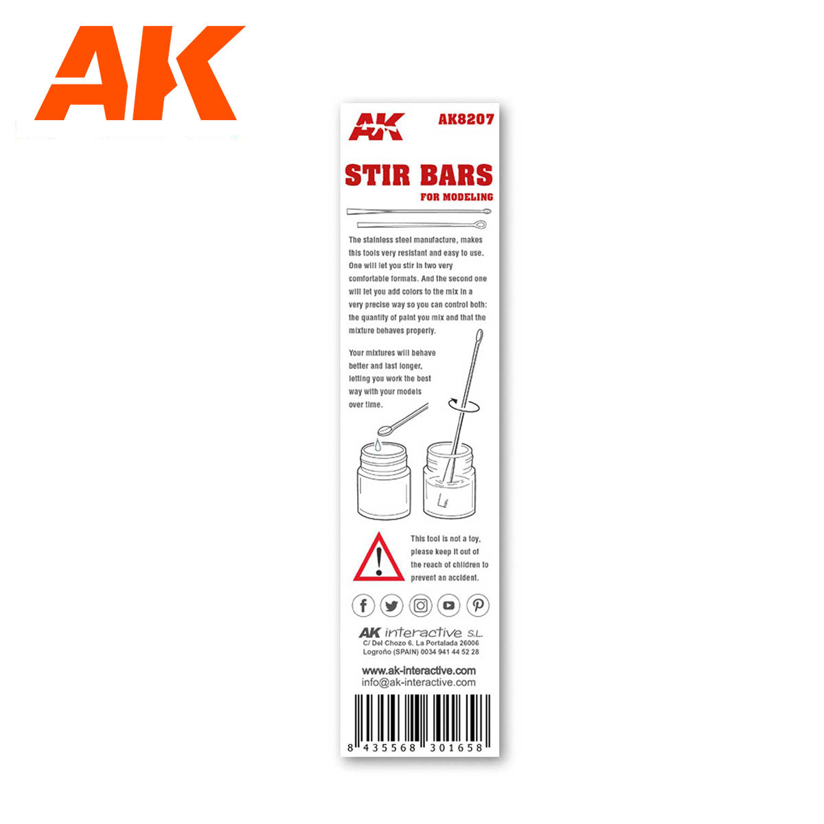 AK Interactive Modelling Stirring Bars - Loaded Dice