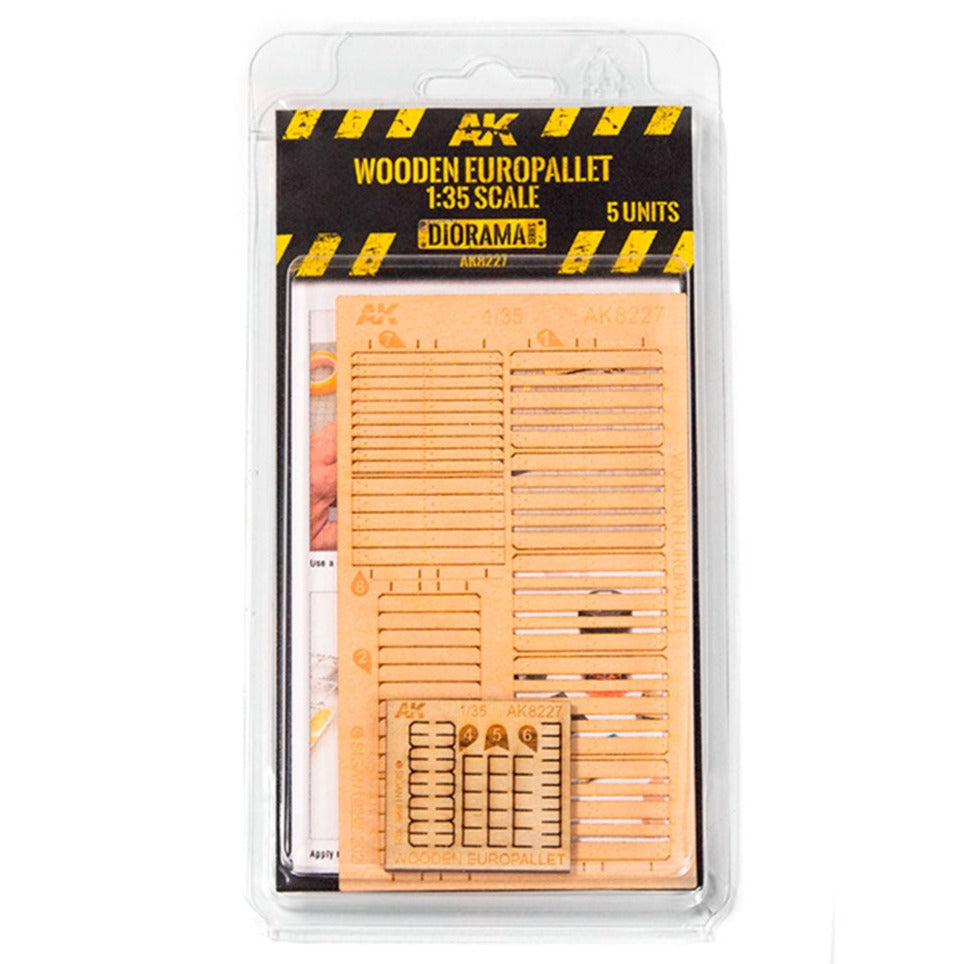 AK Interactive Laser Cut Wooden Euro Pallet 1:35 (5 Units) AK8227 - Loaded Dice