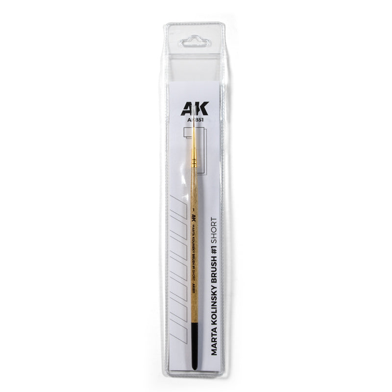 AK Interactive - Marta Kolinsky Short Brush Size 1 - Loaded Dice