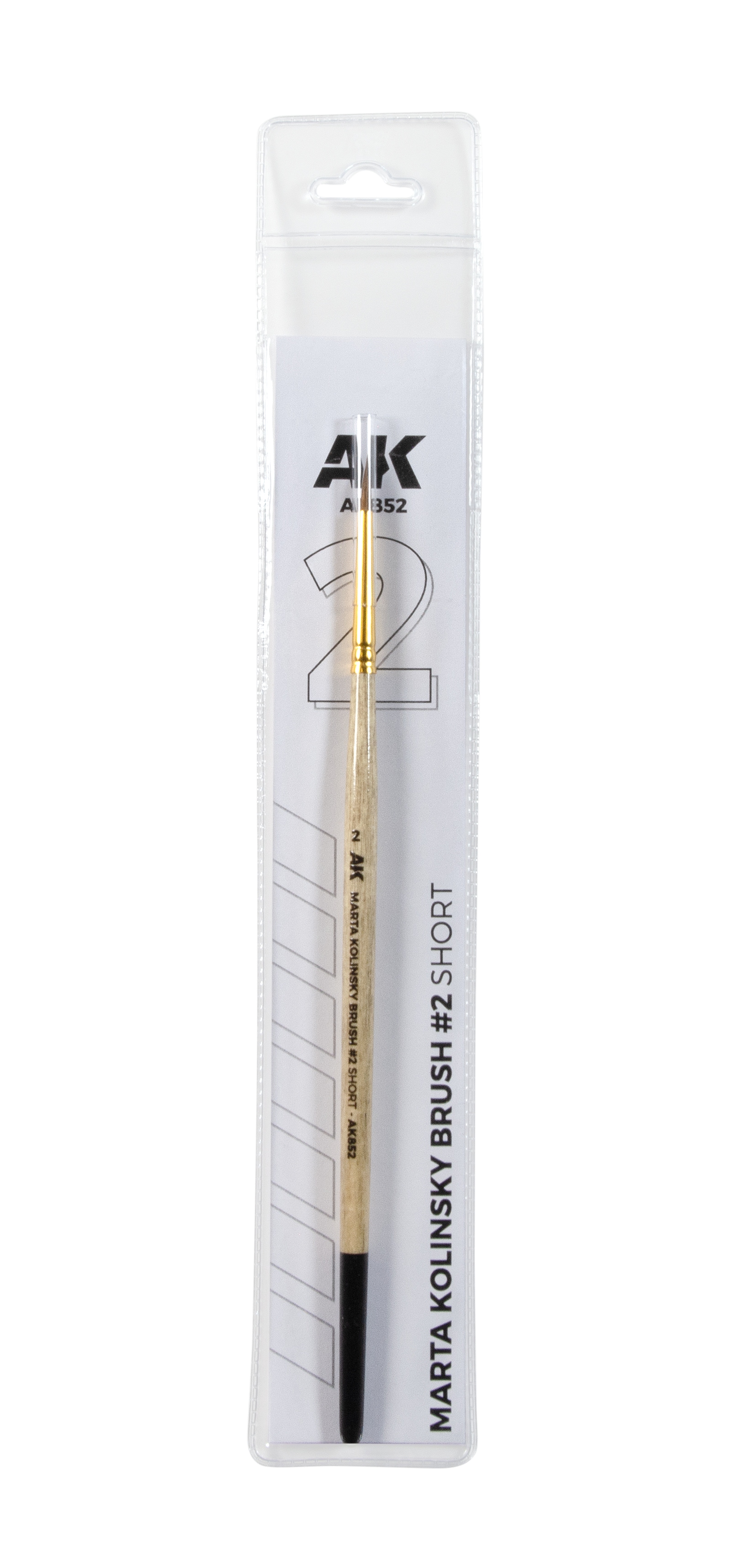 AK Interactive - Marta Kolinsky Short Brush Size 2 - Loaded Dice