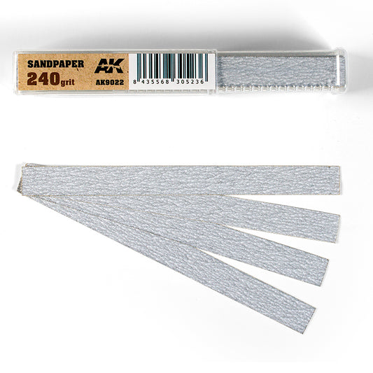 AK Interactive Dry Sandpaper 240 Grit (Pack of 50) hobby tool