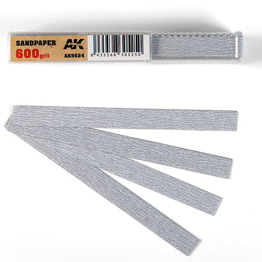 AK Interactive Dry Sandpaper 600 Grit (Pack of 50) hobby tool