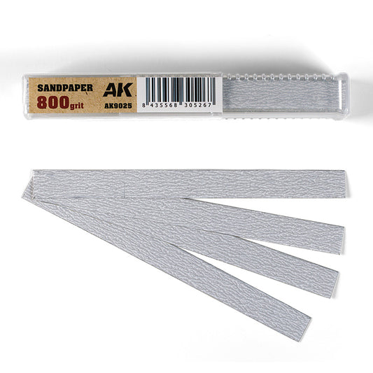 AK Interactive Dry Sandpaper 800 Grit (Pack of 50) hobby tool