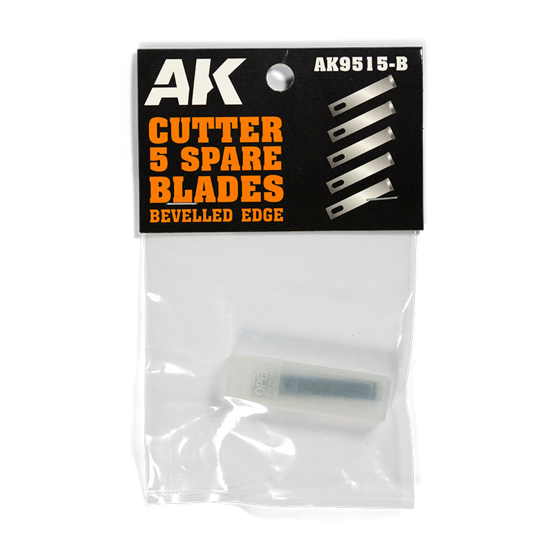 AK Interactive - Bevelled Edge Replacement (5 Spare Blades) AK9515-B - Loaded Dice Barry Vale of Glamorgan CF64 3HD