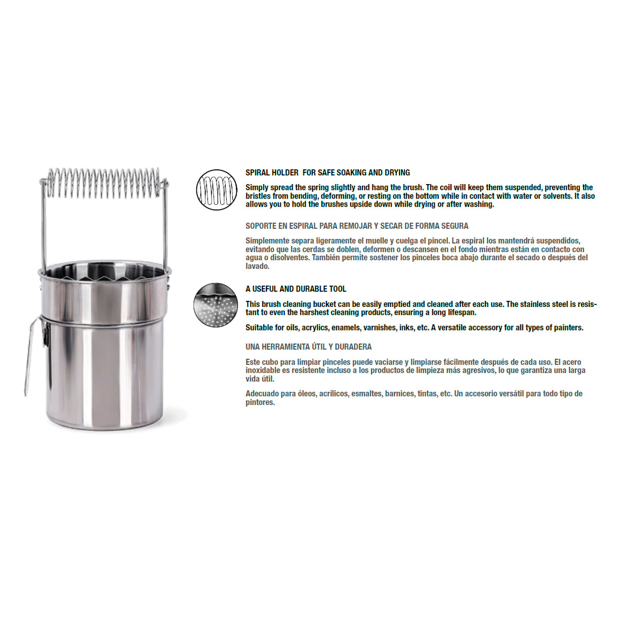 AK Interactive - Stainless Steel Paint Brush Cleaner - Loaded Dice