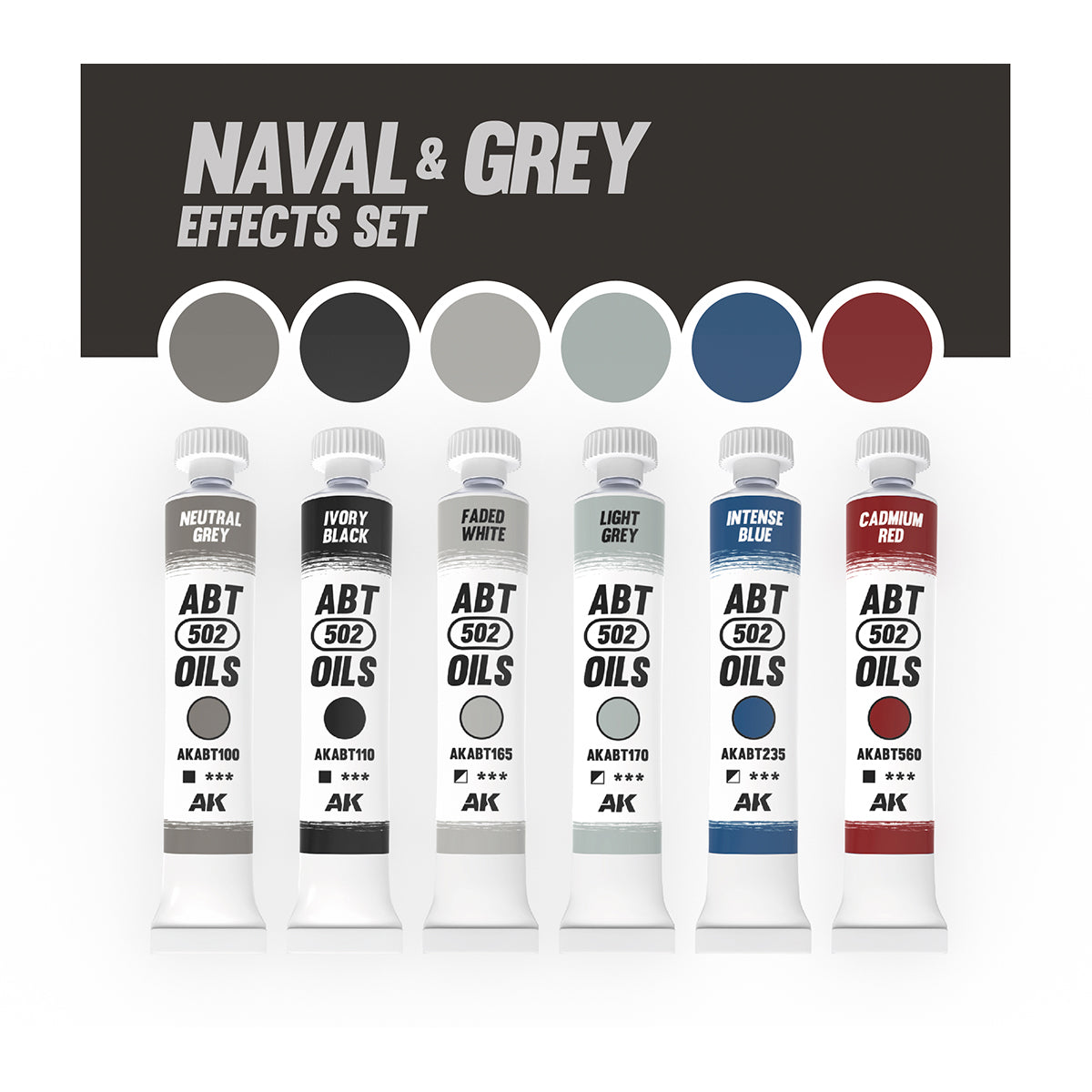 Abteilung 502 Oil Paints - Naval & Grey Effects Set - Loaded Dice