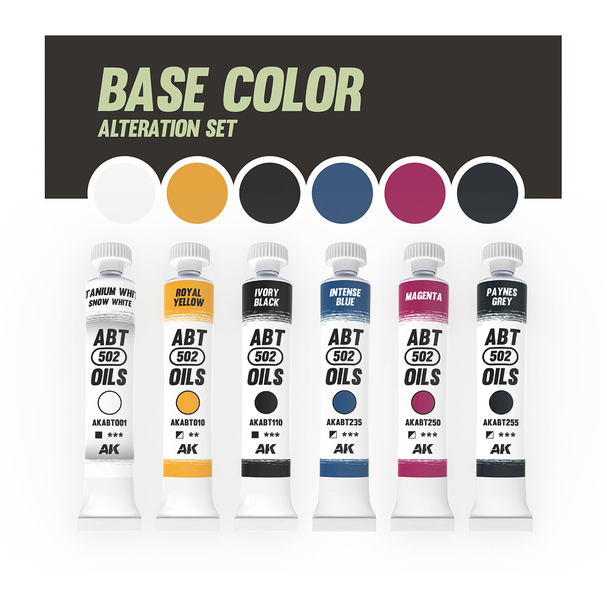 Abteilung 502 Oil Paints - Base Color Alteration Set - Loaded Dice