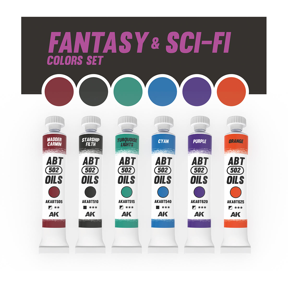 Abteilung 502 Oil Paints - Fantasy & Sci-Fi Colors Set - Loaded Dice