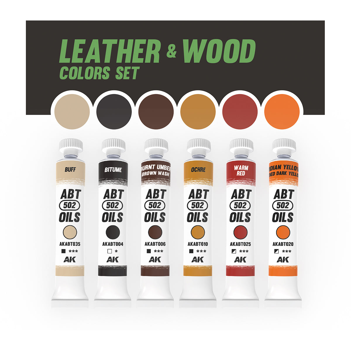 Abteilung 502 Oil Paints - Leather & Wood Colors Set - Loaded Dice