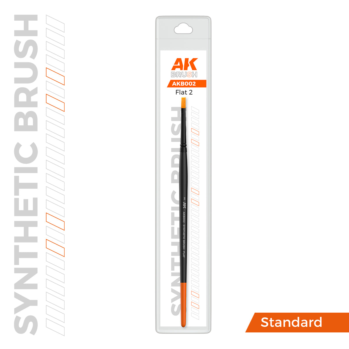 AK Interactive SYNTHETIC BRUSH - FLAT 2 - Loaded Dice