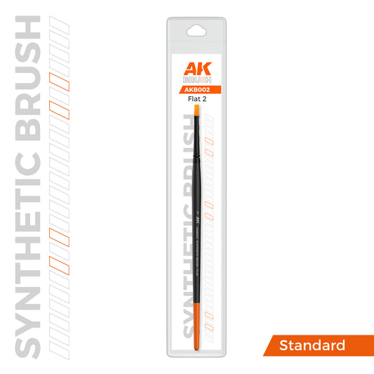 AK Interactive SYNTHETIC BRUSH - FLAT 2 - Loaded Dice
