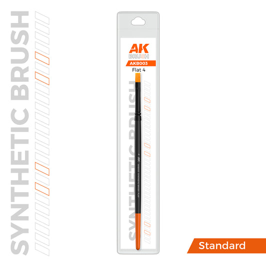 AK Interactive SYNTHETIC BRUSH - FLAT 4 - Loaded Dice
