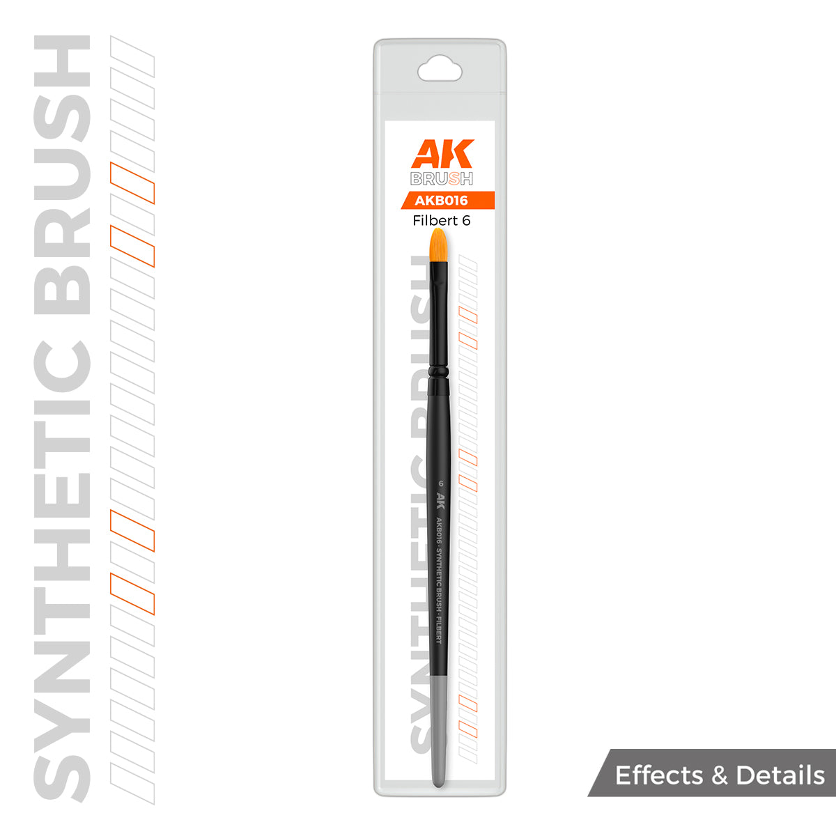 AK Interactive SYNTHETIC BRUSH - FILBERT 6 - Loaded Dice
