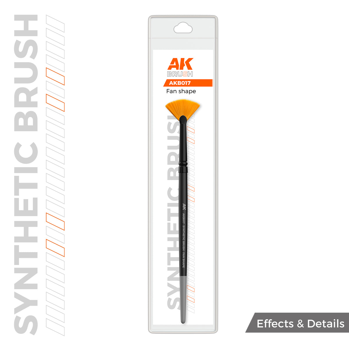 AK Interactive SYNTHETIC BRUSH - FAN SHAPE - Loaded Dice