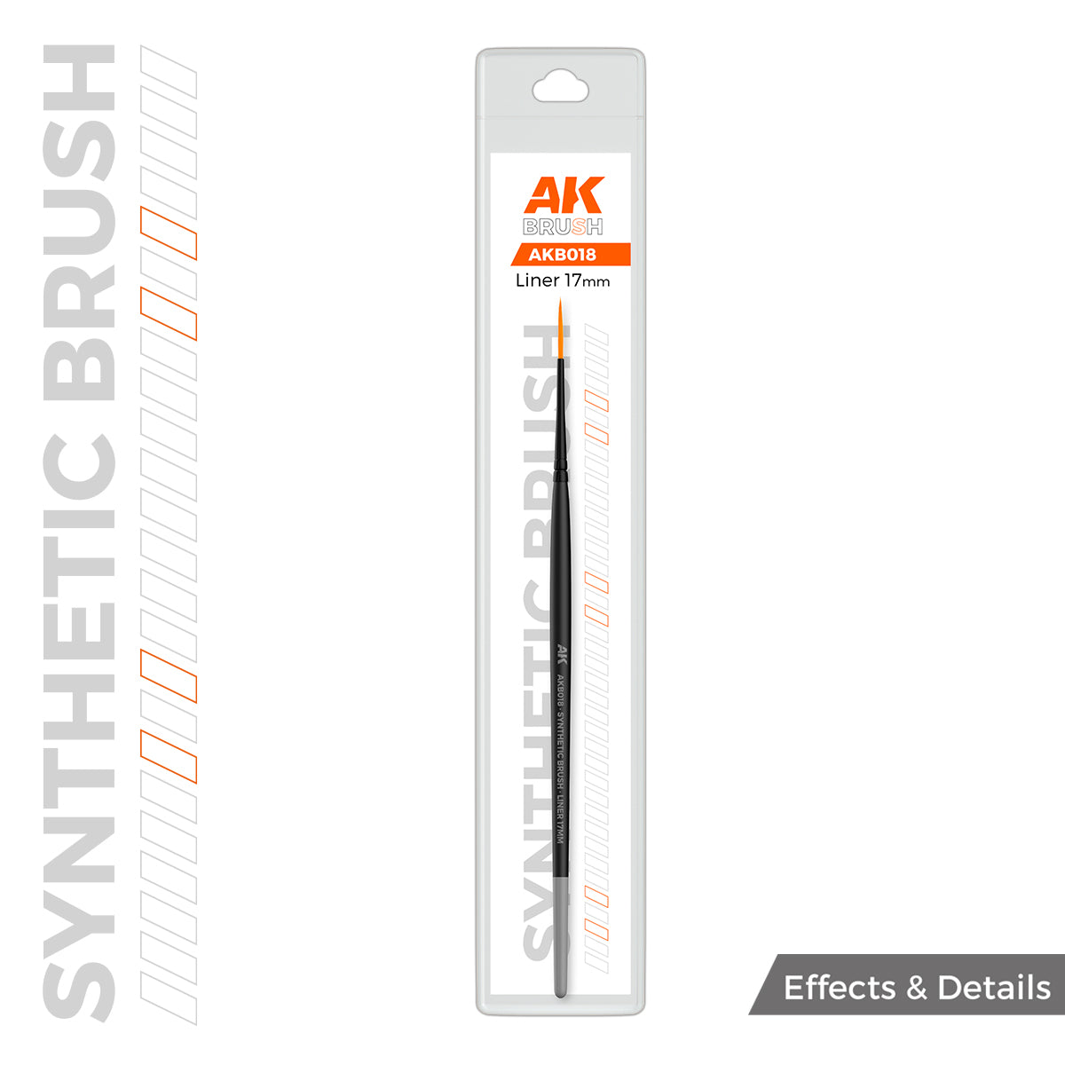 AK Interactive SYNTHETIC BRUSH - LINER 17mm - Loaded Dice