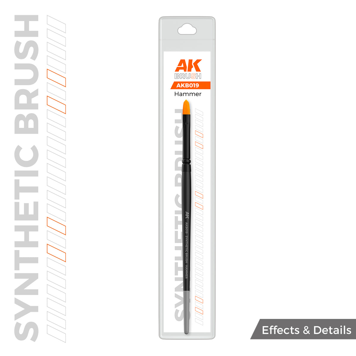 AK Interactive SYNTHETIC BRUSH - HAMMER - Loaded Dice