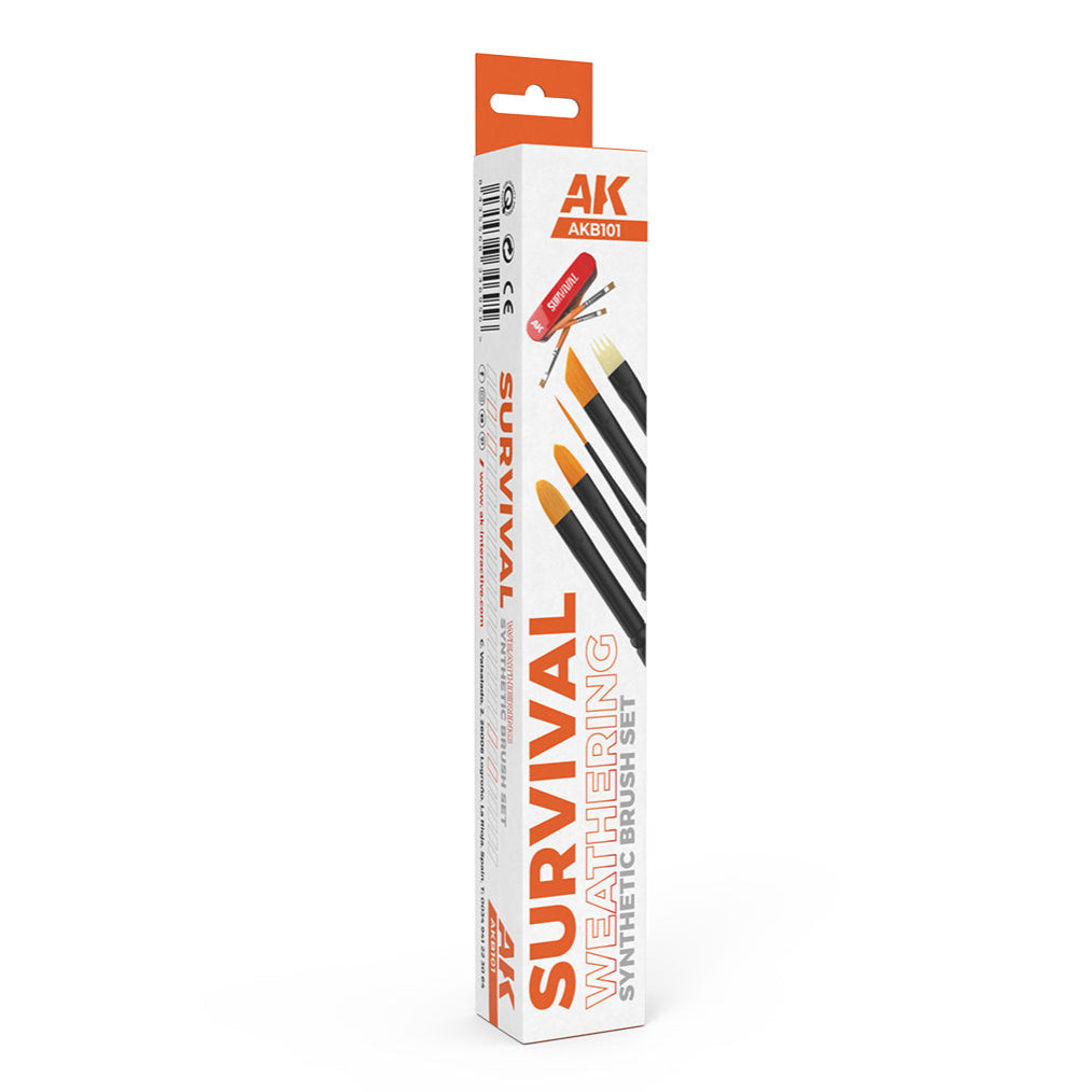 AK Interactive Survival Weathering Brushes Set (5 brushes) - Loaded Dice