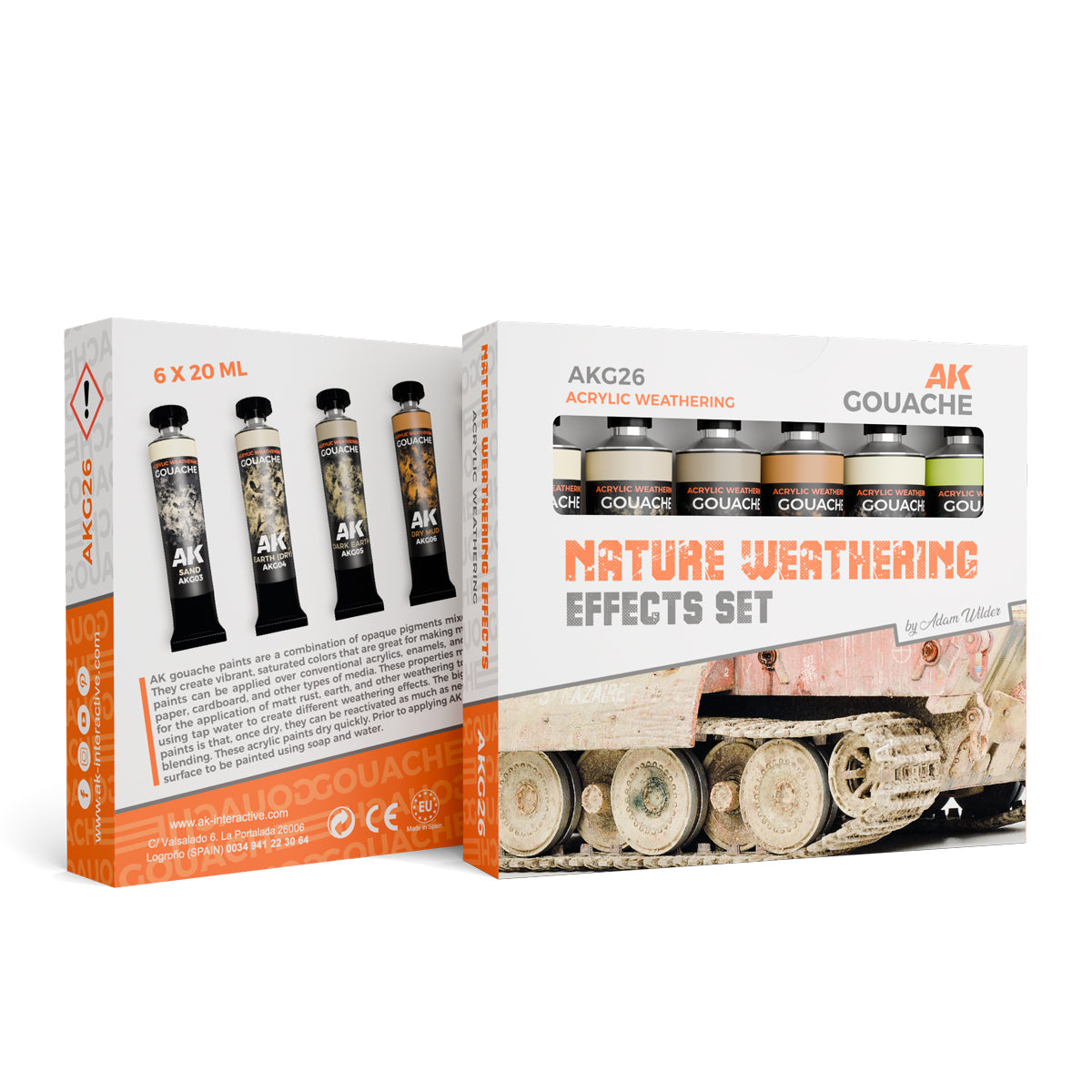 AK Interactive Gouaches Nature Weathering Effects Set (AKG26) - Loaded Dice