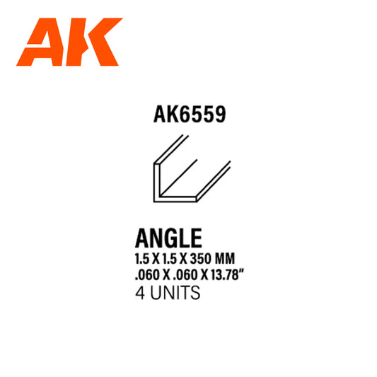 AK Interactive - Angle 1.5mm x 1.5mm x 350mm - Styrene Strip - Loaded Dice