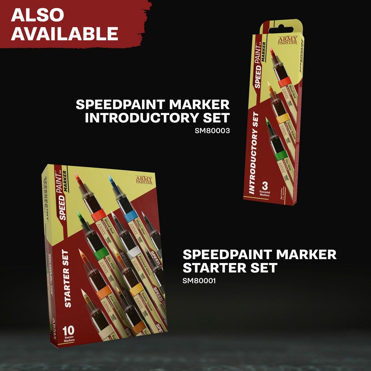 Speedpaint Marker Introductory Set and Starter Set, also available