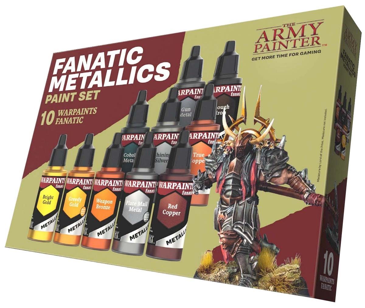 Army Painter Warpaints Fanatic Metallics Paint Set - Release Date April 2024 - Loaded Dice Barry Vale of Glamorgan CF64 3HD