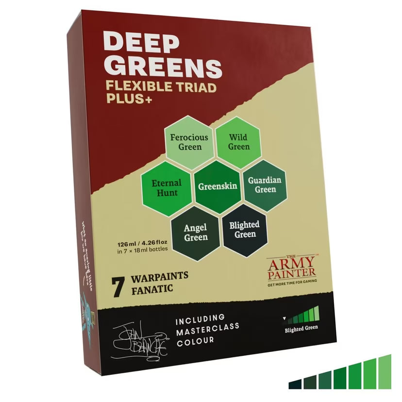 Flexible Triad PLUS+: Deep Greens Paint Set - Loaded Dice