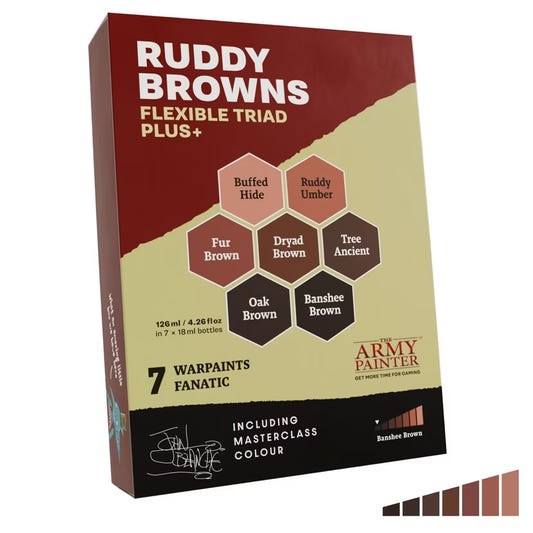 Army Painter Flexible Triad PLUS+: Ruddy Browns Paint Set