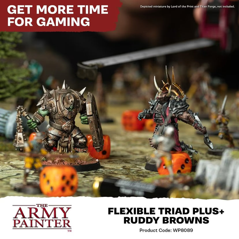 Flexible Triad PLUS+: Ruddy Browns Paint Set - Loaded Dice