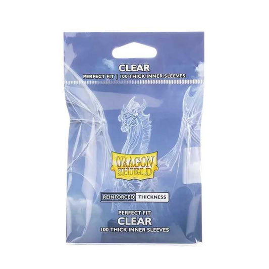 Dragon Shield Perfect Fit Thick Inner Sleeves 100ct - Clear - Loaded Dice