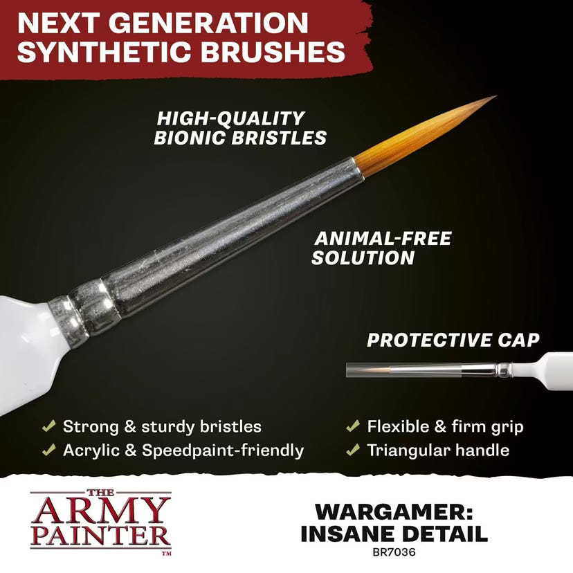 Army Painter Wargamer: Insane Detail Brush - Loaded Dice