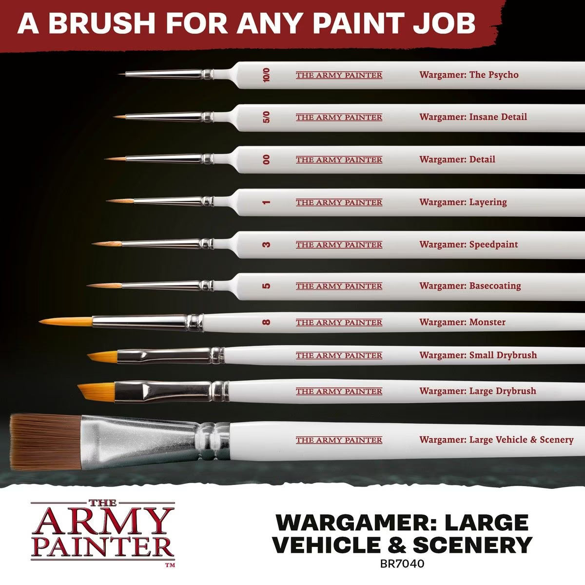 Army Painter Wargamer: Large Vehicle & Scenery Brush - Loaded Dice