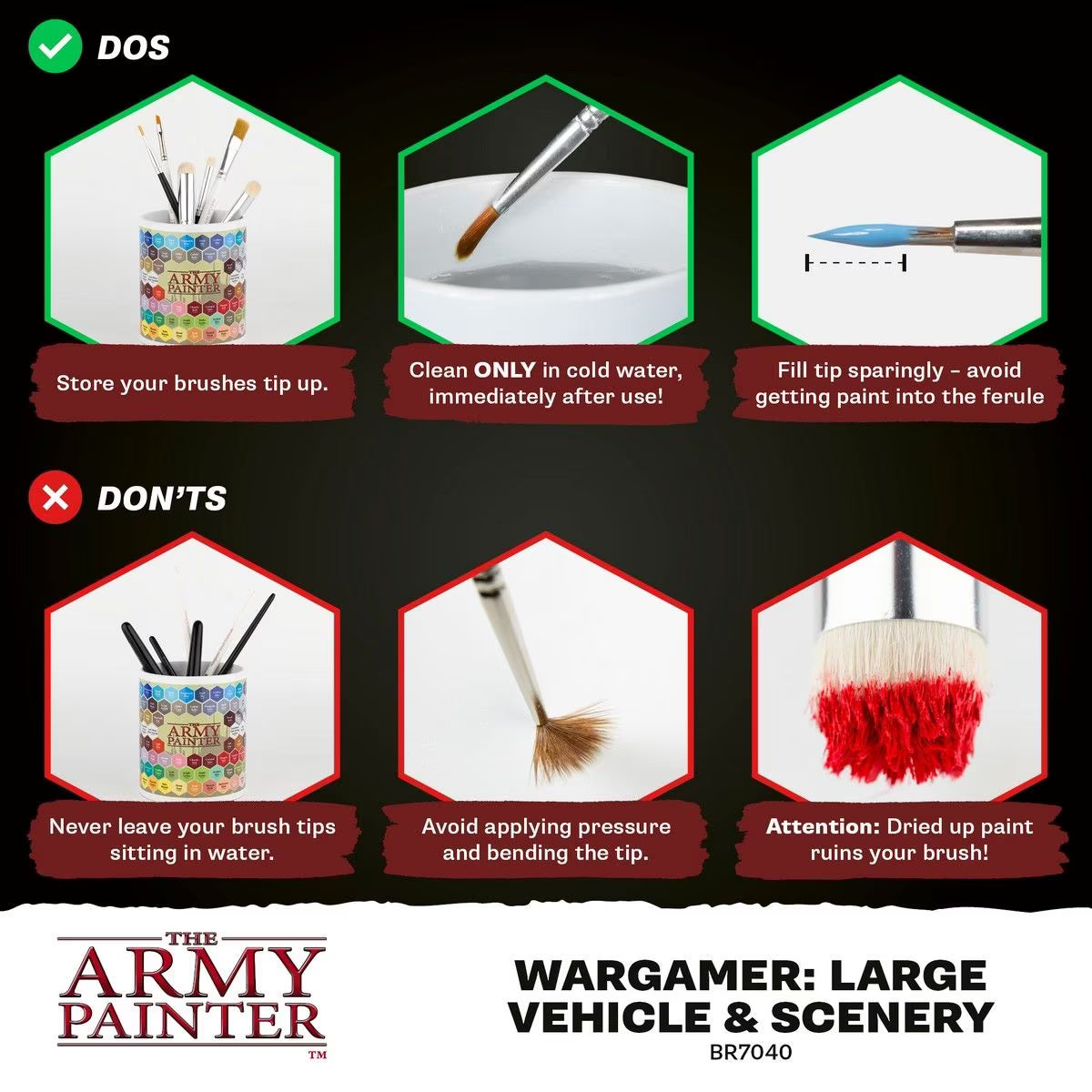 Army Painter Wargamer: Large Vehicle & Scenery Brush - Loaded Dice