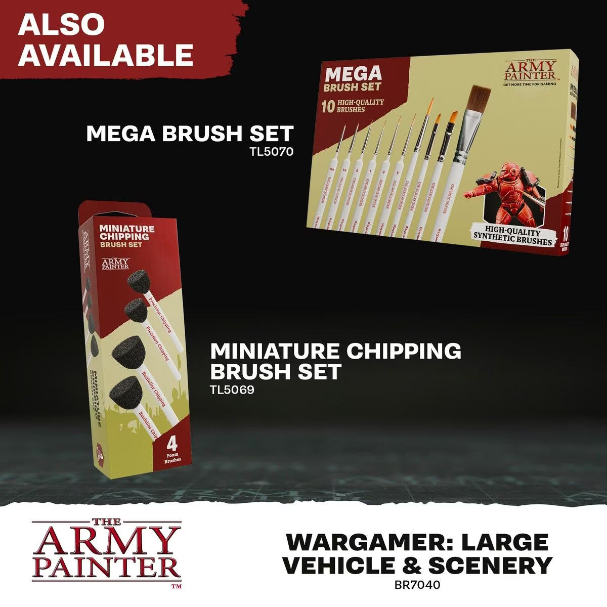 Army Painter Wargamer: Large Vehicle & Scenery Brush - Loaded Dice