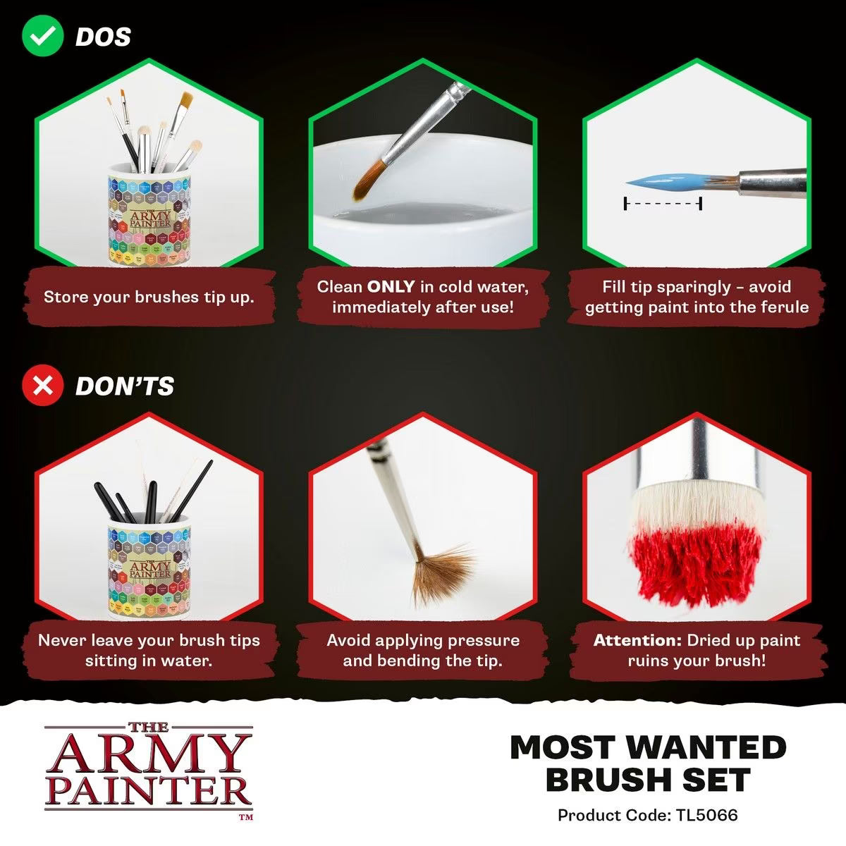 Army Painter - Most Wanted Brush Set - Loaded Dice