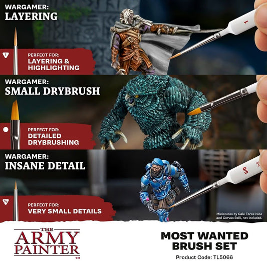 Army Painter - Most Wanted Brush Set - Loaded Dice