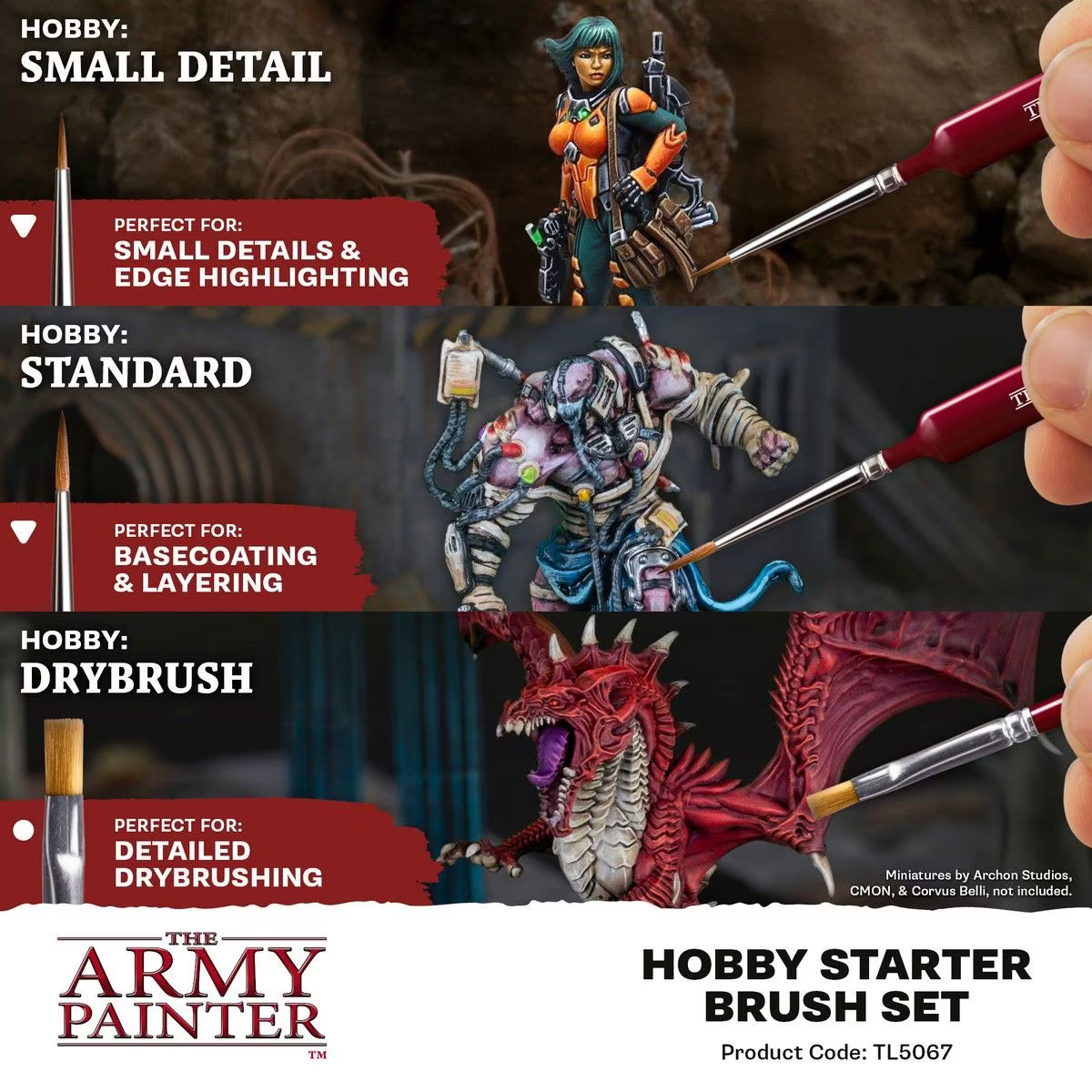 Army Painter - Hobby Starter Brush Set - Loaded Dice
