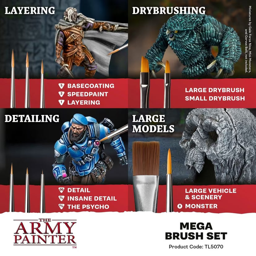 Army Painter Mega Brush Set - Loaded Dice
