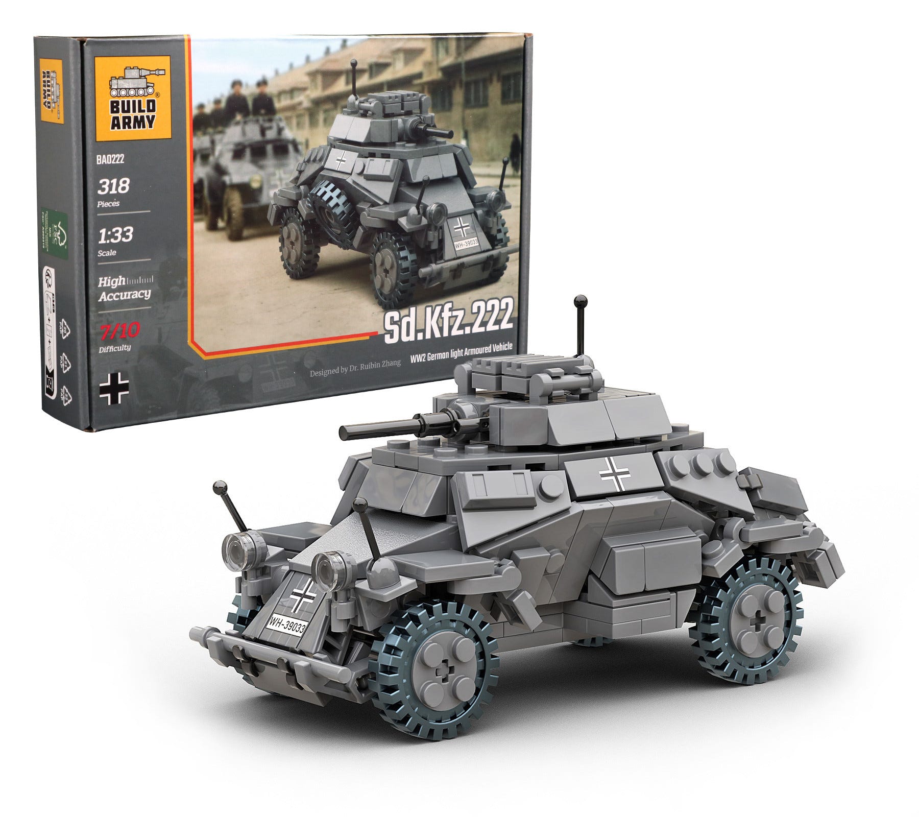 Buildarmy 1:33 Sd. Kfz. 222 Armoured Vehicle - B0222