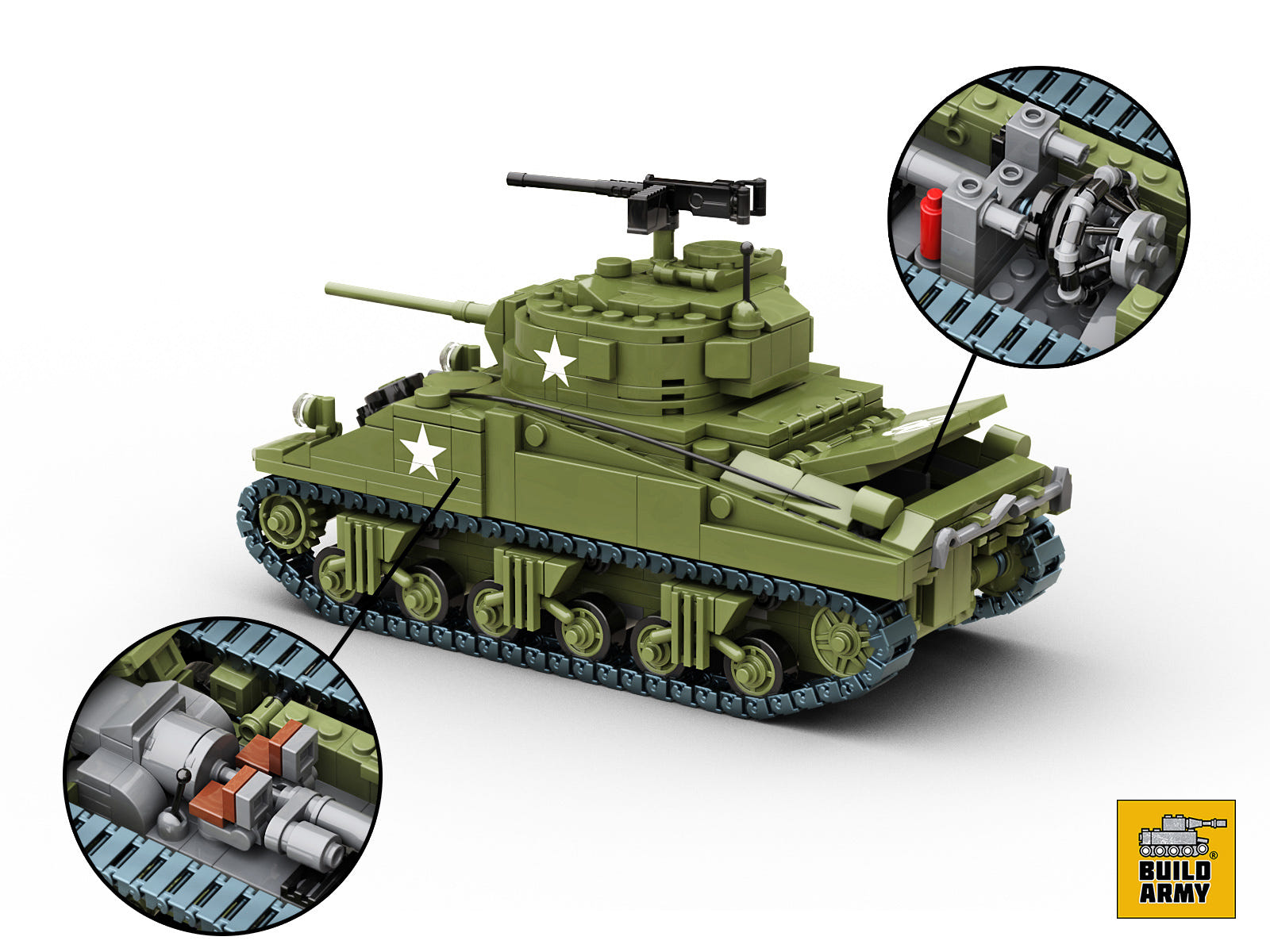 Buildarmy 1:33 M4 Sherman - B1001