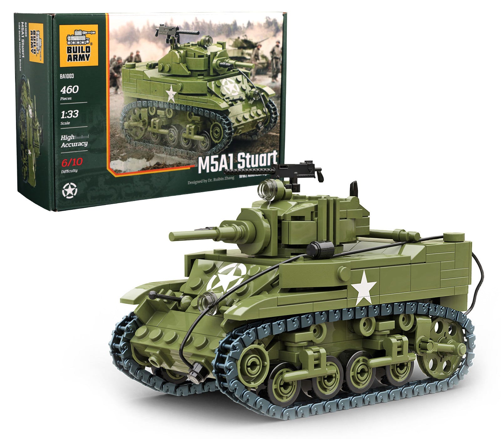 Buildarmy 1:33 M5A1 Stuart Light Tank - B1003