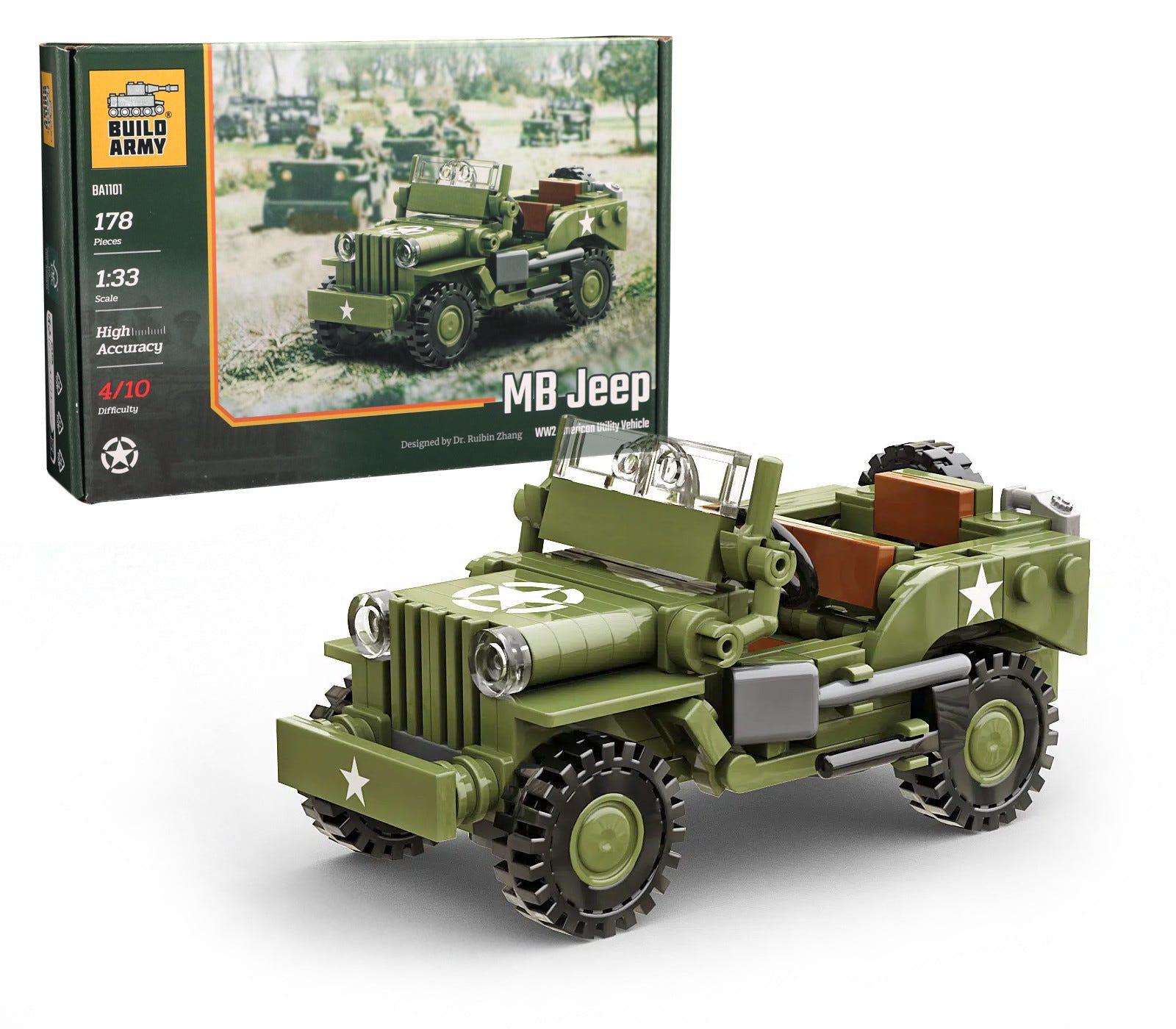 Buildarmy 1:33 Willys MB Jeep Utility Vehicle - B1101