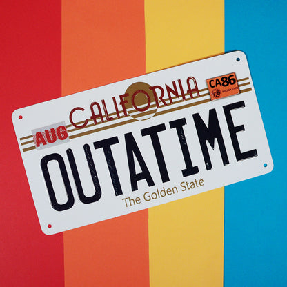 Back To The Future Replica Number Plate Tin Sign - Loaded Dice