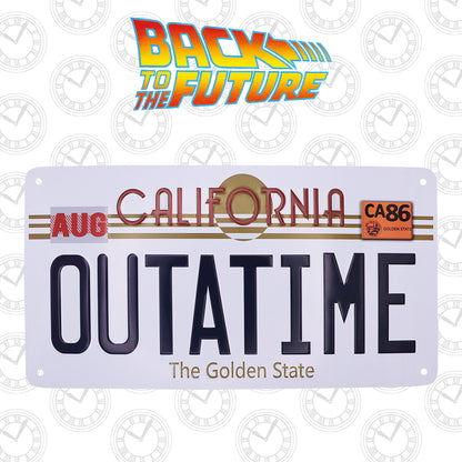 Back To The Future Replica Number Plate Tin Sign - Loaded Dice