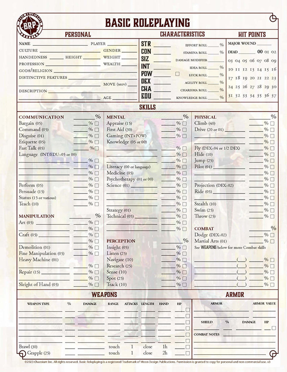 Basic RolePlaying - Universal Game Engine Hardcover - Loaded Dice