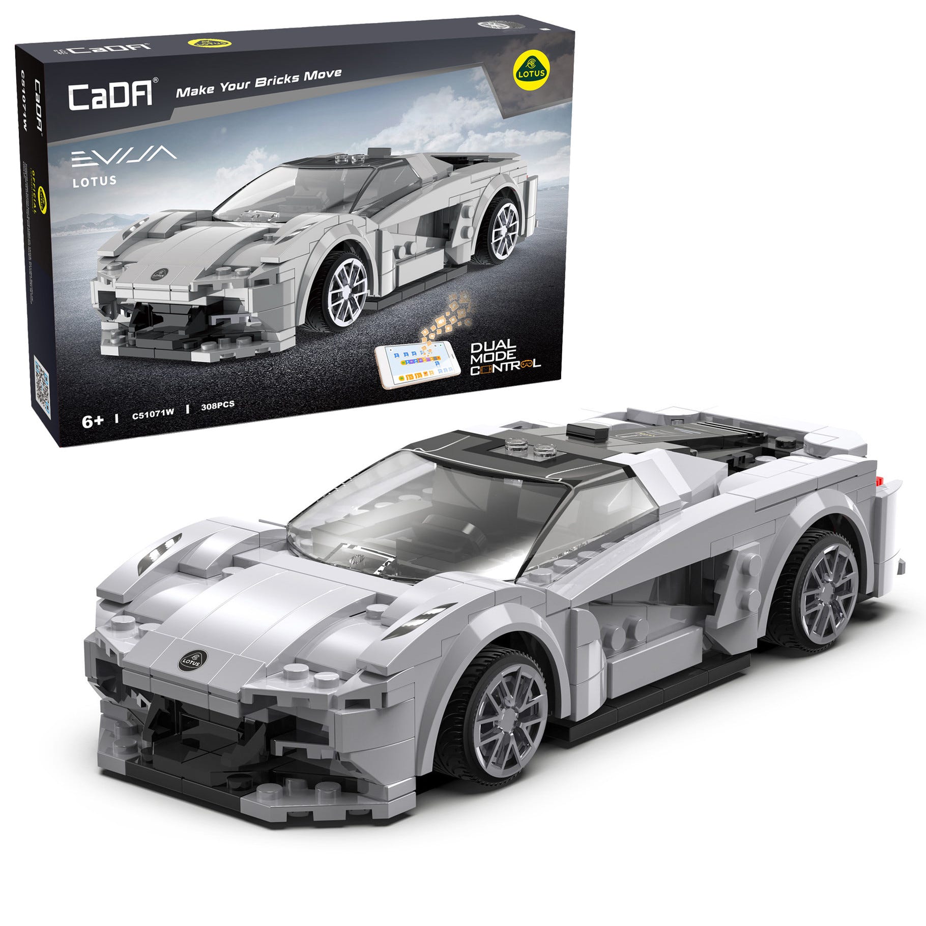 CaDA 1:20 Lotus Evija Sports Car - 308 pcs - C51071W