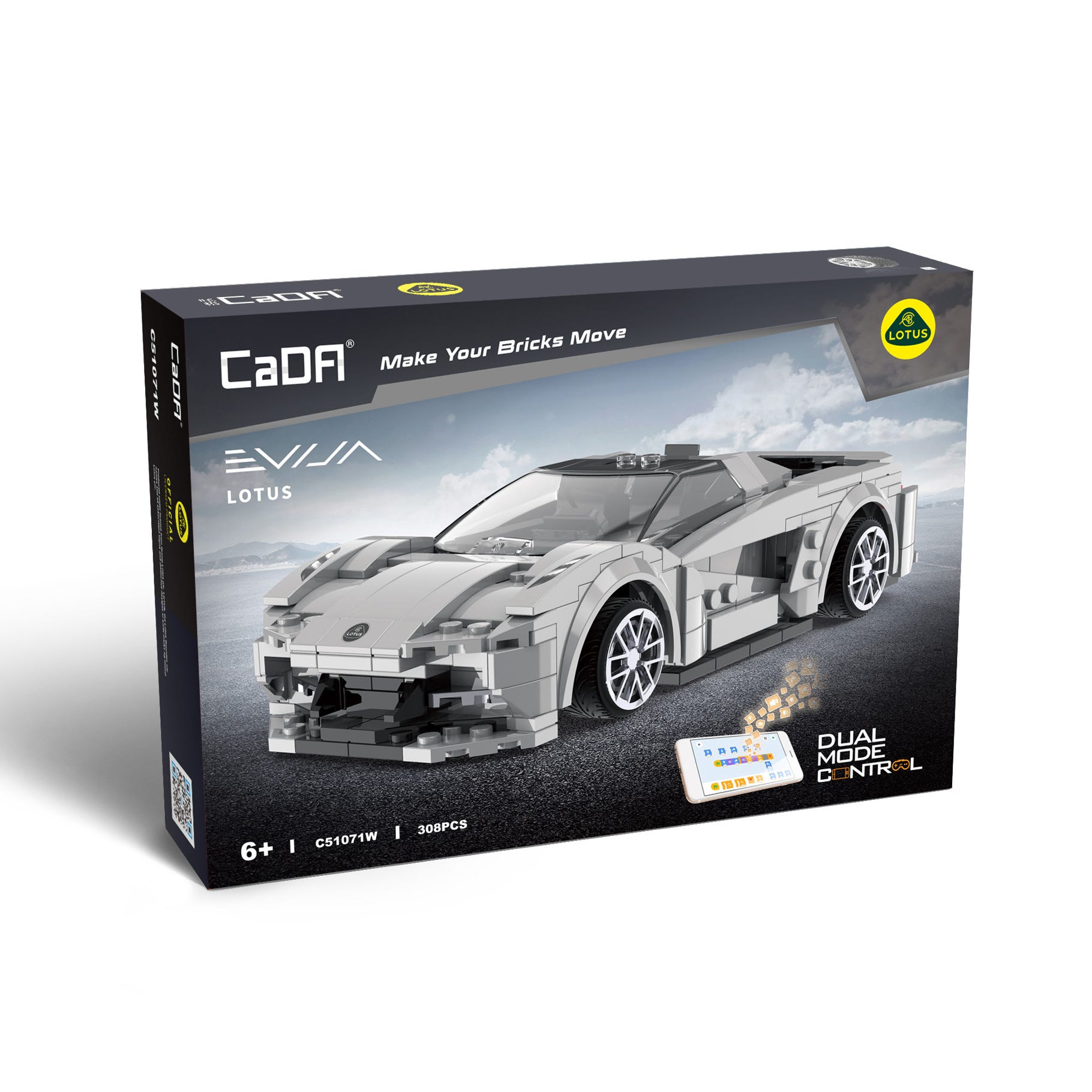 CaDA 1:20 Lotus Evija Sports Car - 308 pcs - C51071W