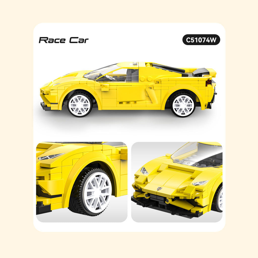 CaDA 1:20 Yellow Evo Sports Car - 289 pcs - C51074W