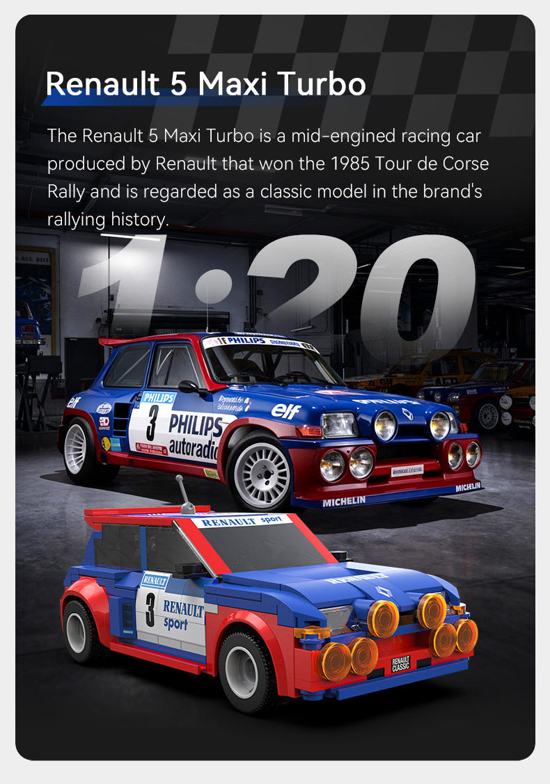 CaDA 1:20 Renault 5 Maxi Turbo - 282 pcs - C51095W